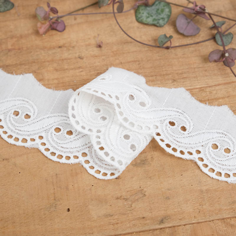 Galon Broderie Anglaise Ecru - Franscesca - Maison Klem